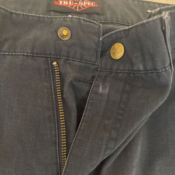 Tru Spec Pants Mens 34/30 Navy Blue Cargo Utility Pockets Tactical Ripstop Work - Picture 11 of 12